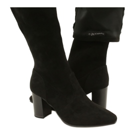 Stivali elasticizzati neri da donna Caprice 9-25520-41 044 stivali neri al ginocchio nero 5