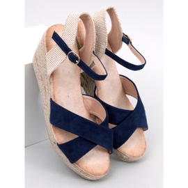 Sandalo espadrillas con zeppa Willa blu 1