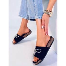 Ciabatte in sughero con strass Dietz Black nero 1