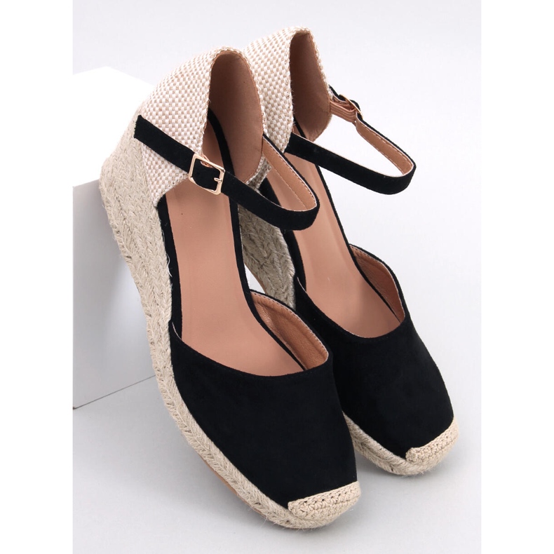 Espadrillas con zeppa Platten nere nero 1