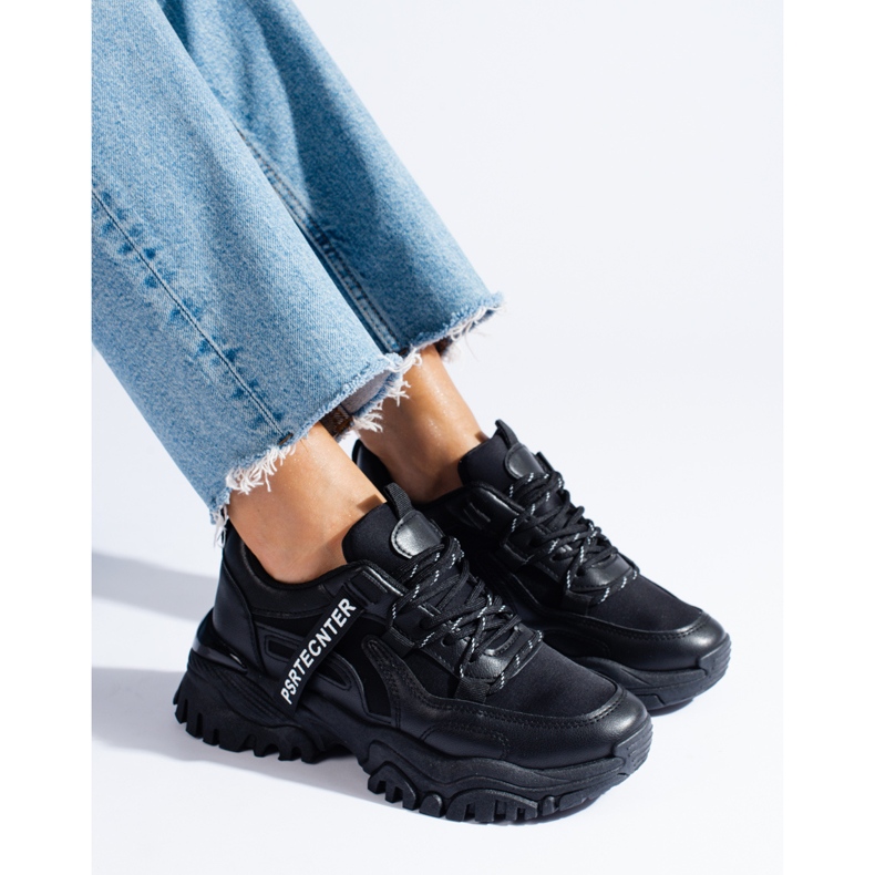 Seastar Sneakers Shelovet nere da donna con suola spessa nero 1