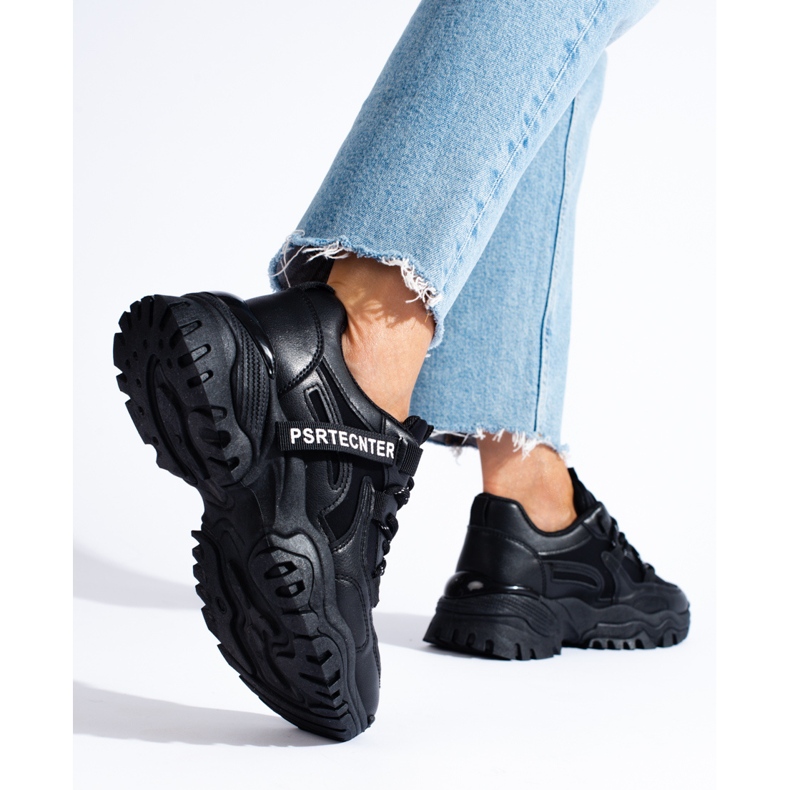 Seastar Sneakers Shelovet nere da donna con suola spessa nero 2