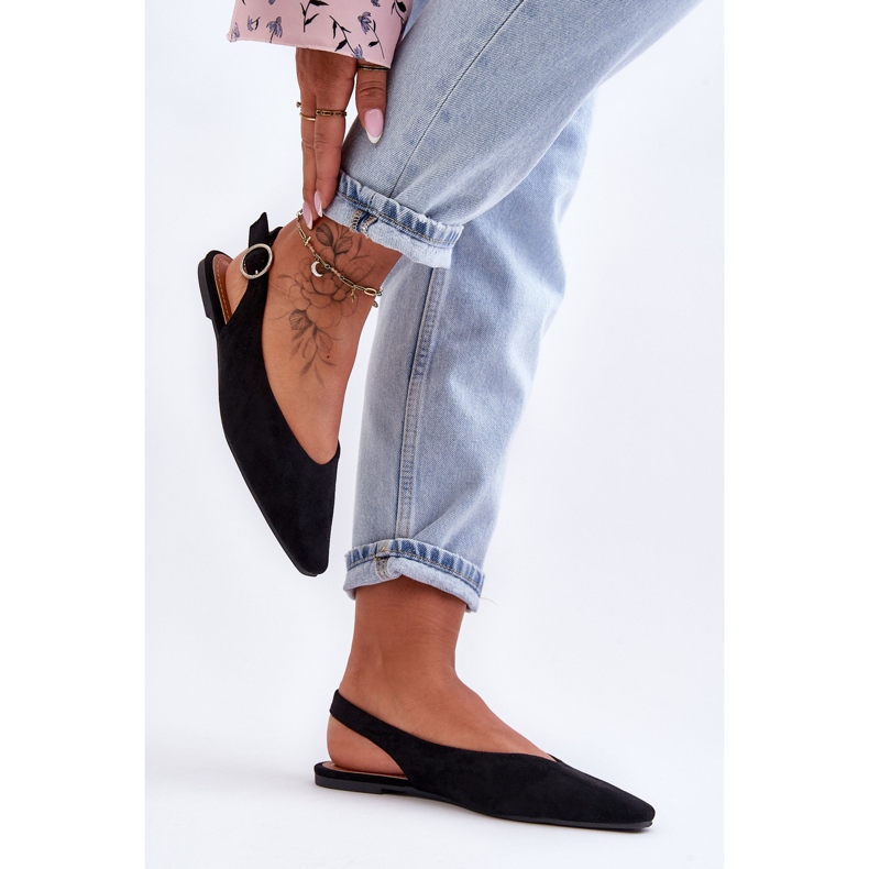 PS1 Ballerine da donna in camoscio nero Kenra 1