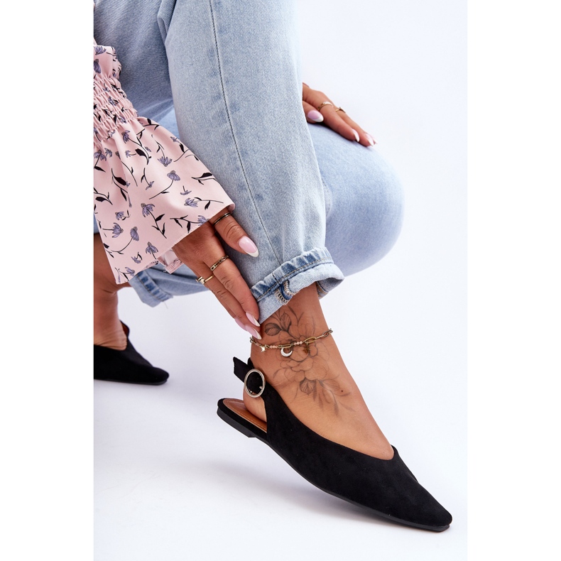 PS1 Ballerine da donna in camoscio nero Kenra 2