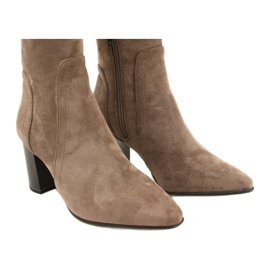 Stivali elasticizzati color talpa da donna Caprice 9-25521-41 355 stivali sopra il ginocchio beige 2