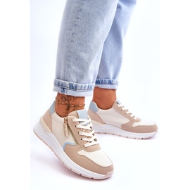PA1 Scarpe Sportive Da Donna Con Cerniera Beige Larisa 2
