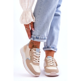 PA1 Scarpe Sportive Da Donna Con Cerniera Beige Larisa 1
