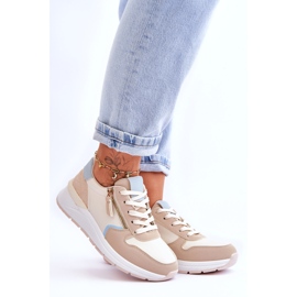PA1 Scarpe Sportive Da Donna Con Cerniera Beige Larisa 5