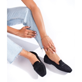 Mocassini da donna in camoscio nero di Shelovet 1