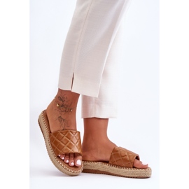 Pantofole con plateau Lullaby cammello da donna marrone 1