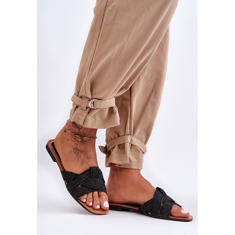Pantofole Donna in Tessuto Aversa Nero 1