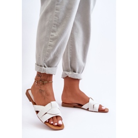 Pantofole Donna in Tessuto Bianco Aversa 2