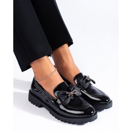 SHELOVET Mocassini Con Fiocco nero 2