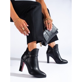 Stivali da donna Shelovet neri classici con tacco alto nero 1