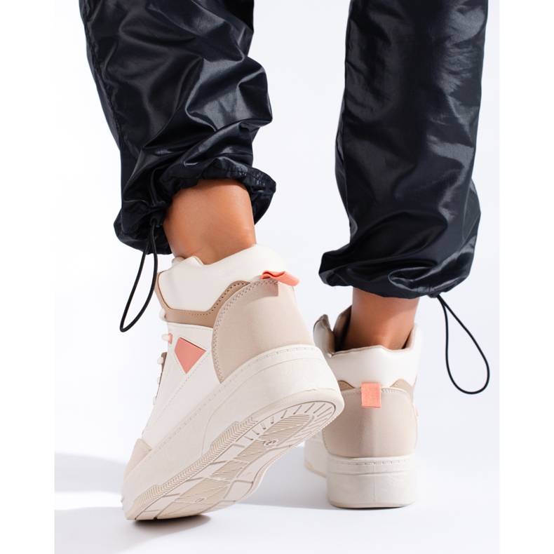 Sneakers alte da donna beige Shelovet 2