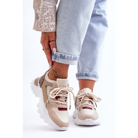 Scarpe Sportive Su Una Suola Massiccia Beige Corena 1