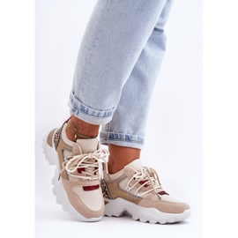 Scarpe Sportive Su Una Suola Massiccia Beige Corena 2
