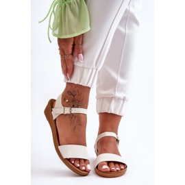 Classici sandali con zeppa bassi Arya bianchi bianco 2