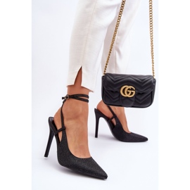 Spille Classiche Decorate Con Zirconi Guda Neri nero 1