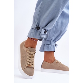 PE1 Sneakers stringate da donna Beige Etna 2