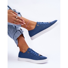 PE1 Sneakers stringate da donna Blu Etna 2