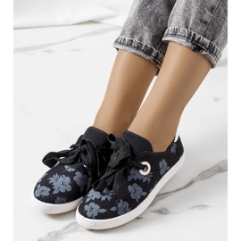 Sneakers floreali nere di Hurstie nero 1