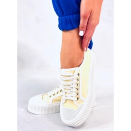 Sneakers con plateau da donna Dors Yellow giallo 1