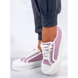 Sneakers con plateau da donna Dors Purple viola 1