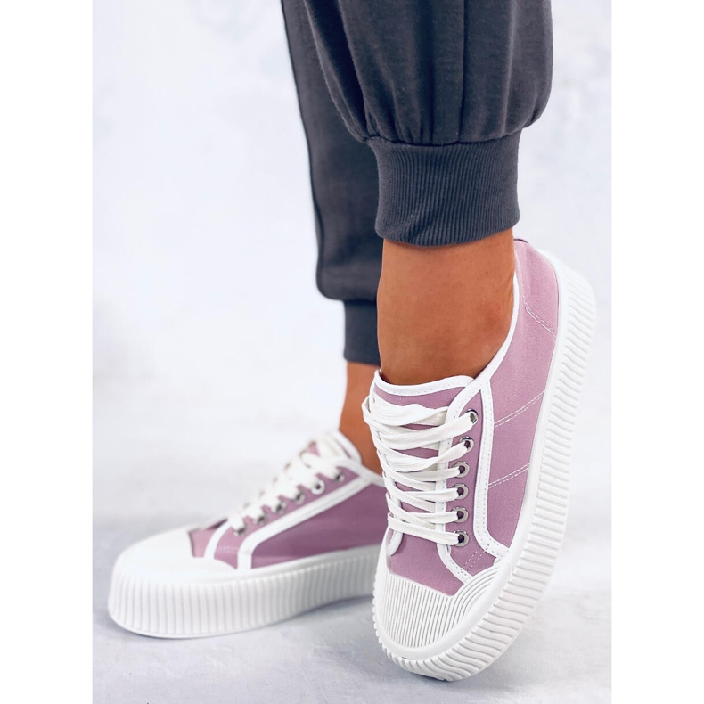 Sneakers con plateau da donna Dors Purple viola 1