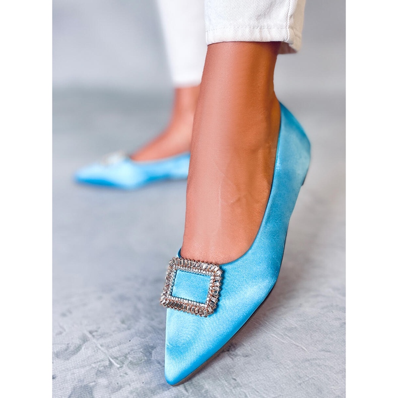 Eleganti ballerine con pietre Lorella Blue 1