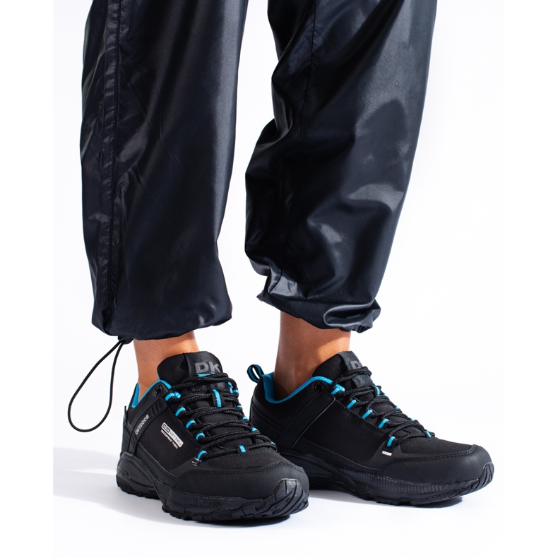 Scarpe da trekking outdoor da donna DK nere e blu nero 1
