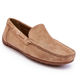 Mocassini slip-on in pelle scamosciata da uomo marroni marrone 4