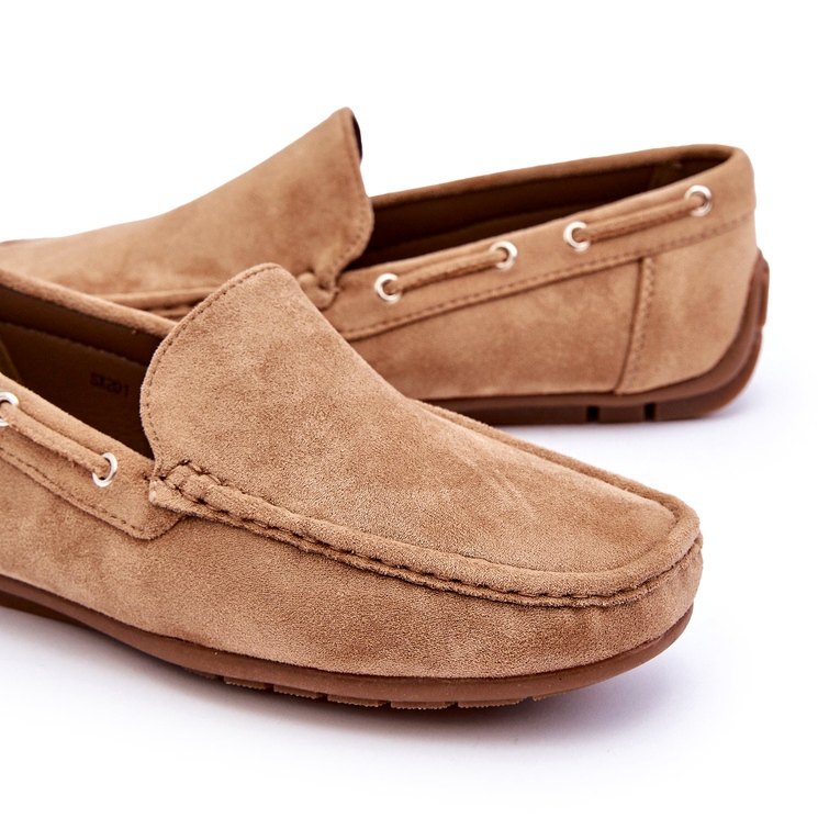 Mocassini slip-on in pelle scamosciata da uomo marroni marrone 1