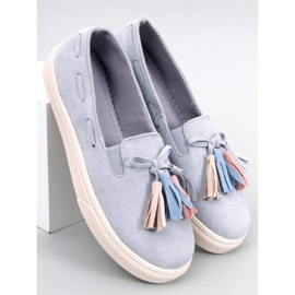 Sneakers Salma Grey con frange grigio 1