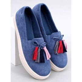 Sneakers Salma Jeans con frange blu 1