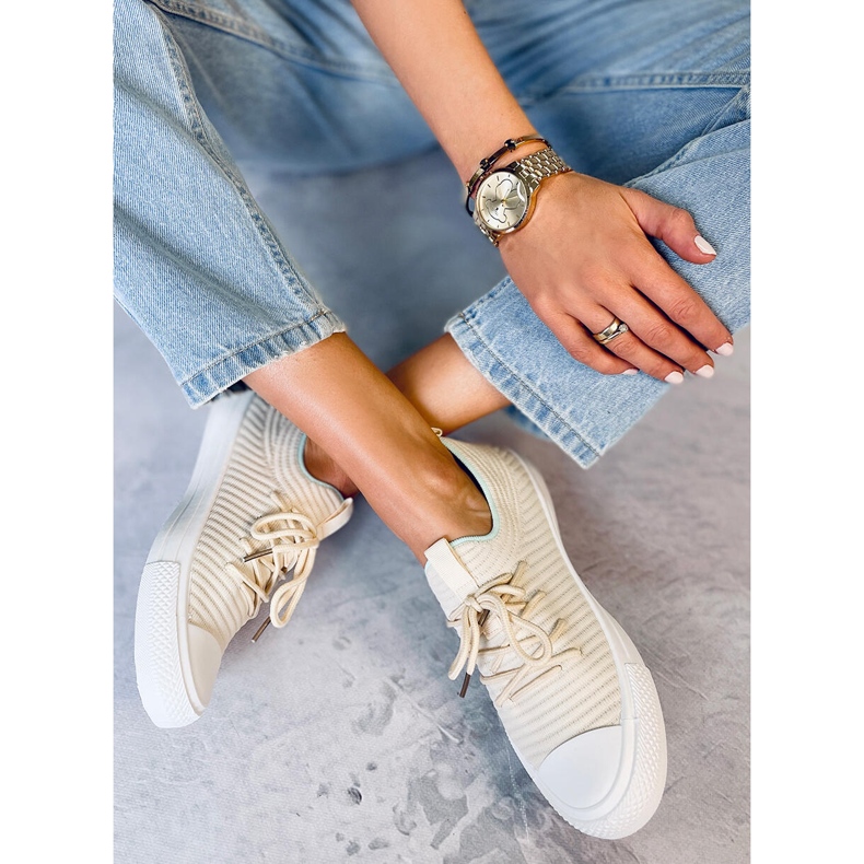 Sneakers a calzino da donna Bruni LT.BEIGE 2