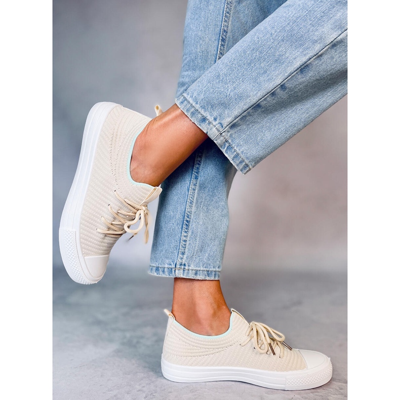 Sneakers a calzino da donna Bruni LT.BEIGE 1