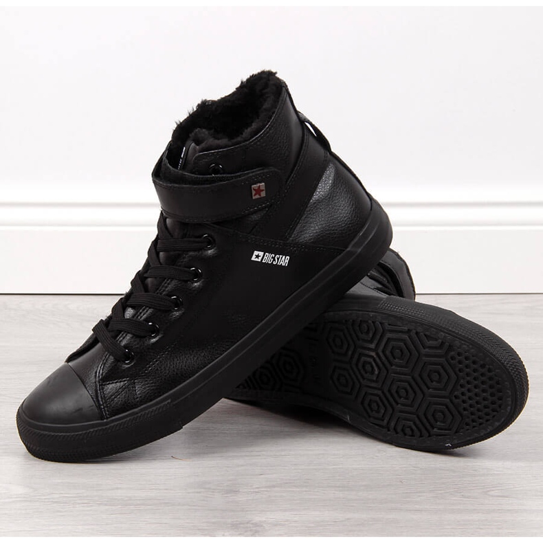 Sneakers isolate nere da uomo Big Star Y174020F nero 2