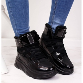 Stivali da neve neri con plateau da donna Big Star II274311 nero 2