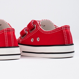 Sneakers rosse da bambino con velcro Shelovet rosso 2