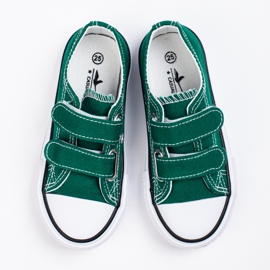 Sneakers verdi da bambino con velcro Shelovet verde 1