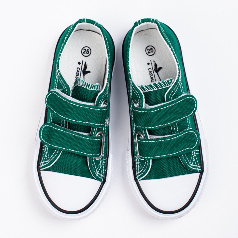 Sneakers verdi da bambino con velcro Shelovet verde 1