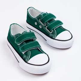 Sneakers verdi da bambino con velcro Shelovet verde 2