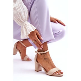 Sandali beige eco-elendari femminili 4