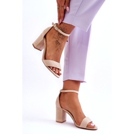 Sandali beige eco-elendari femminili 3