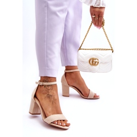 Sandali beige eco-elendari femminili 2