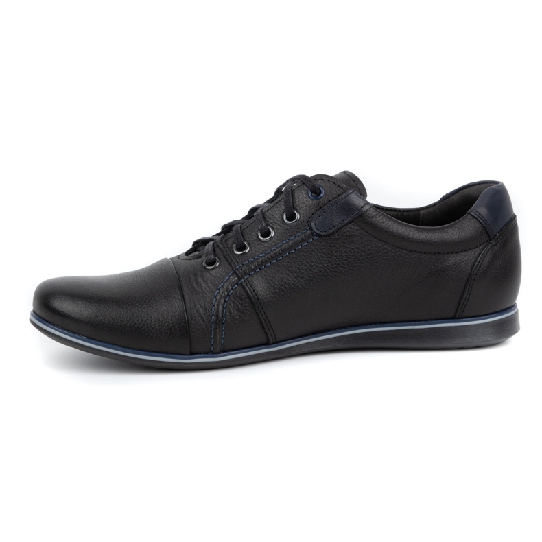 Kampol Scarpe casual da uomo in pelle 39 / 5KAM nere nero 1