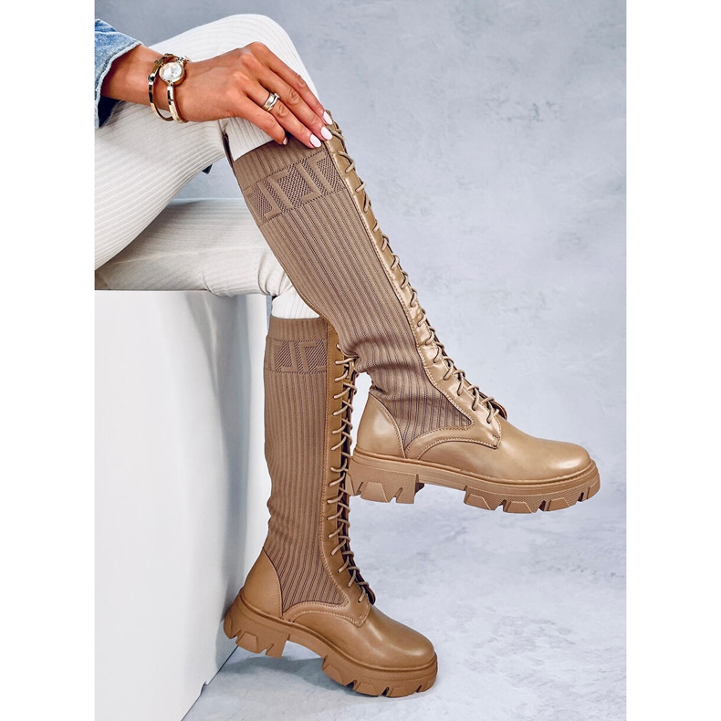 Stivali da equitazione Keyshia LT.KHAKI con tomaia flessibile beige 2