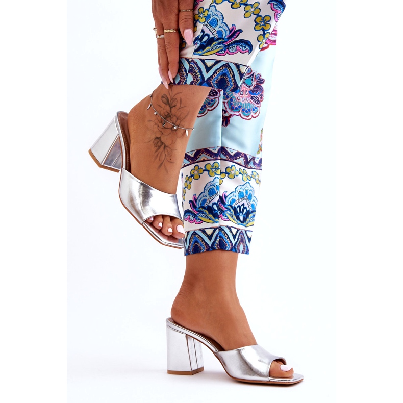 Flip eco-leather Silver Eco-Lebal Flip d'argento 2