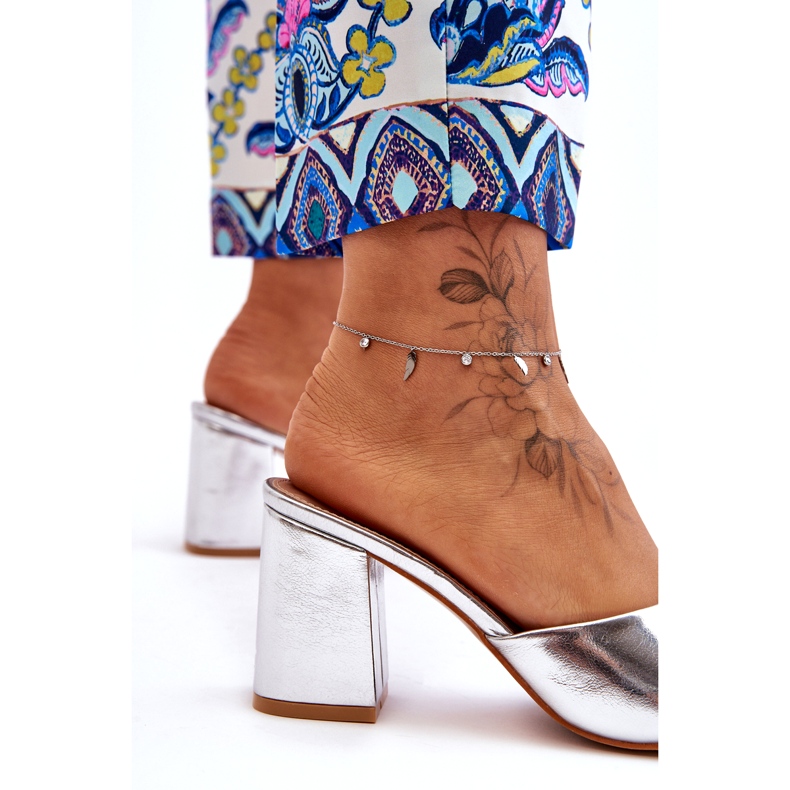 Flip eco-leather Silver Eco-Lebal Flip d'argento 4